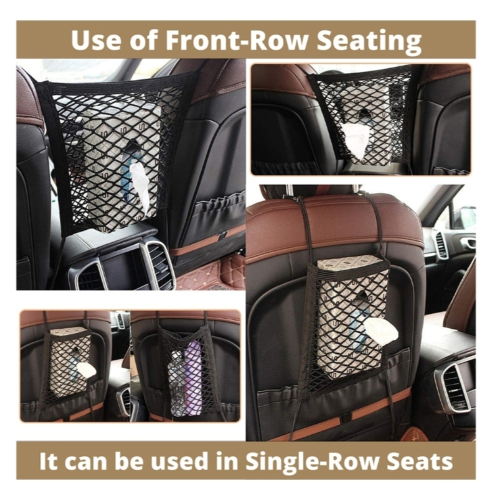 Car Net Barrier with Safety Mesh Organizer, Designed for Driving with Dogs
